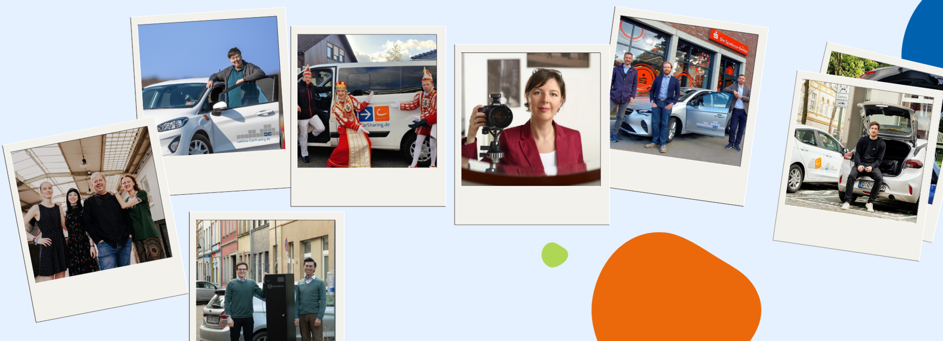 Polaroids mit Porträts von Menschen